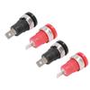 10Pairs 4mm Banana Socket Safe Return Type Red Black Nickel Plated Banana Socket for Electronic Indu