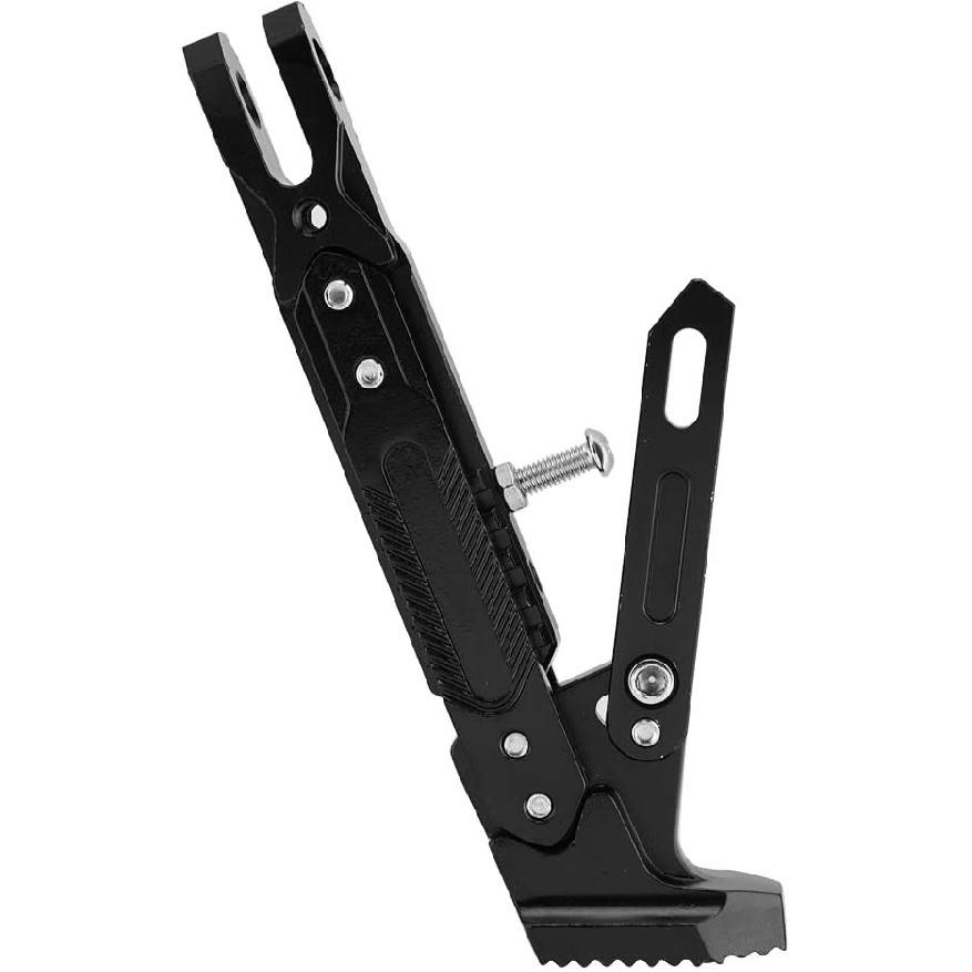 Qiilu Motorcycle Side Stand, Frames and Fittings, Crutches, Motorcycle Accessories, Side Support Bracket for Adjustable CNC Tripod Foot