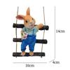 Cute Rabbit Tree Hanging Cartoon Animal Sculpture Crafts Miniatures Figurine  Valentine's Day