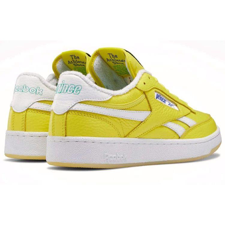 Prince x Reebok Club C Revenge Stinger Gelb Unisex Sneaker Schuhe-Weiß Hell-Kobalt GY8054