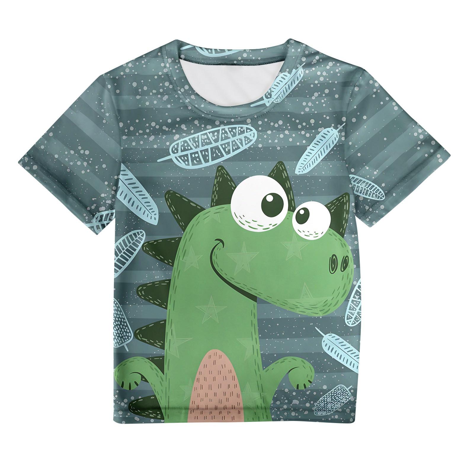 

Детский повседневный милый пижамный комплект с принтом динозавра 100