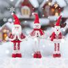 Retractable Festive Ornaments Santa Deer Snowman Polyester Sculpture Space Saving Tabletop Holiday Display