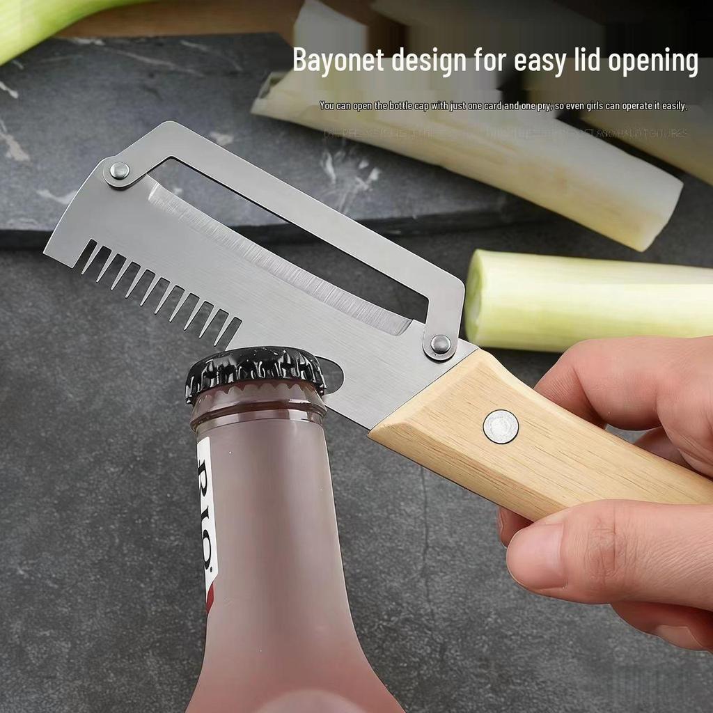 Stainless Steel Multi-functional Vegetable and Squid Cutter with Peeling Knife