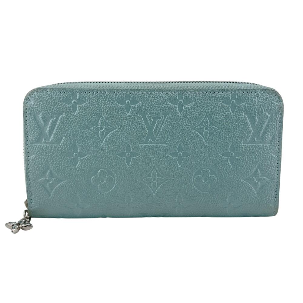 LOUIS VUITTON M12680 Zippy wallet Monogram Ann Platt leather Azure Frost Purse blue leather Used