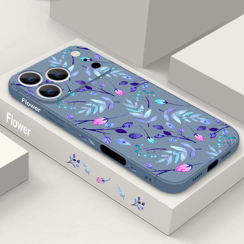 Colorful Leaves Case For iPhone 17 Pro Case for iPhone 17 16 15 14 13 17 Pro Max 16e 15 16 Plus Shockproof TPU Silicone Lanyard Phone Cover