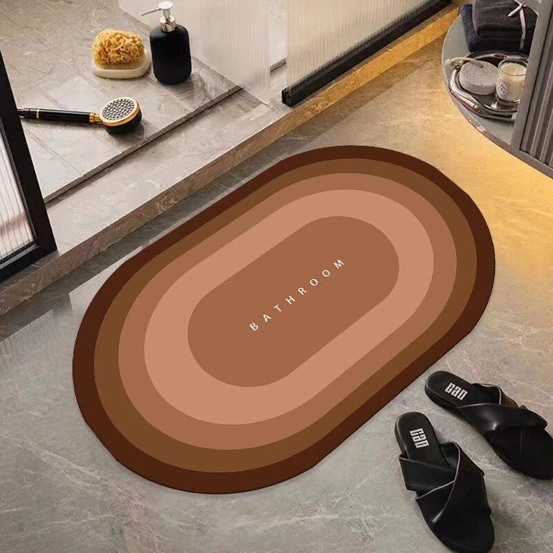 Soft diatom mud bathroom absorbent floor mat non-slip quick-drying foot mat toilet toilet door mat toilet carpet