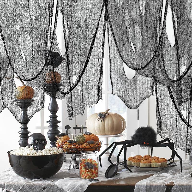 Scary Halloween Gauze Horror Haunted Houses Decor Halloween Creepy Cloth Creepy Spooky Halloween Decorations Outdoor Indoor