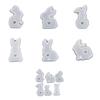3D Heart Rabbit Silicone Mold DIY Animal Aromatherapy Candle Gypsum Soap Mold Home Decorations Exploy Resin Molud Craft