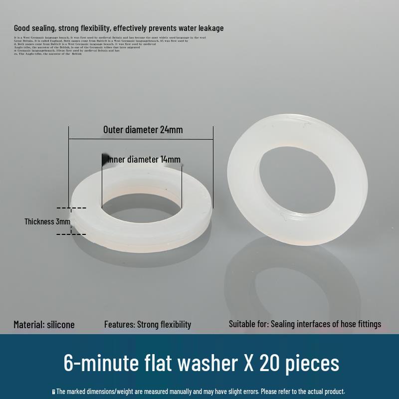 Silicone Rubber Gasket for Water Heater Inlet Pipe: Flat Washer & Corrugated Pad