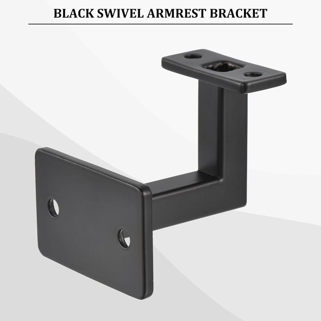 4pcs Stair Handrail Bracket Adjustable Railing Wall Support Hand Rail Bracket Hardware Black Staircase Handrail Accessories