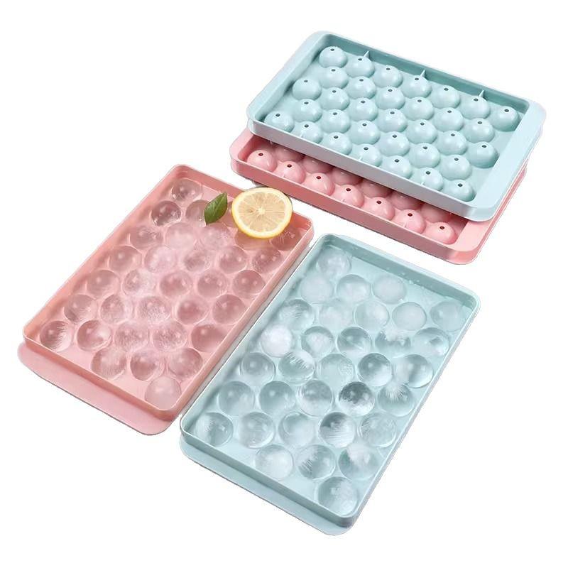 Food Grade Ice Ball Mold - Round Plastic Ice Cube Tray for Homemade Ice