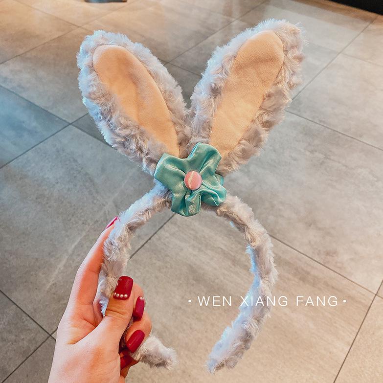 2024 Cute Cartoon Plush Headband for Women - Makeup, Hair Clip & Tie