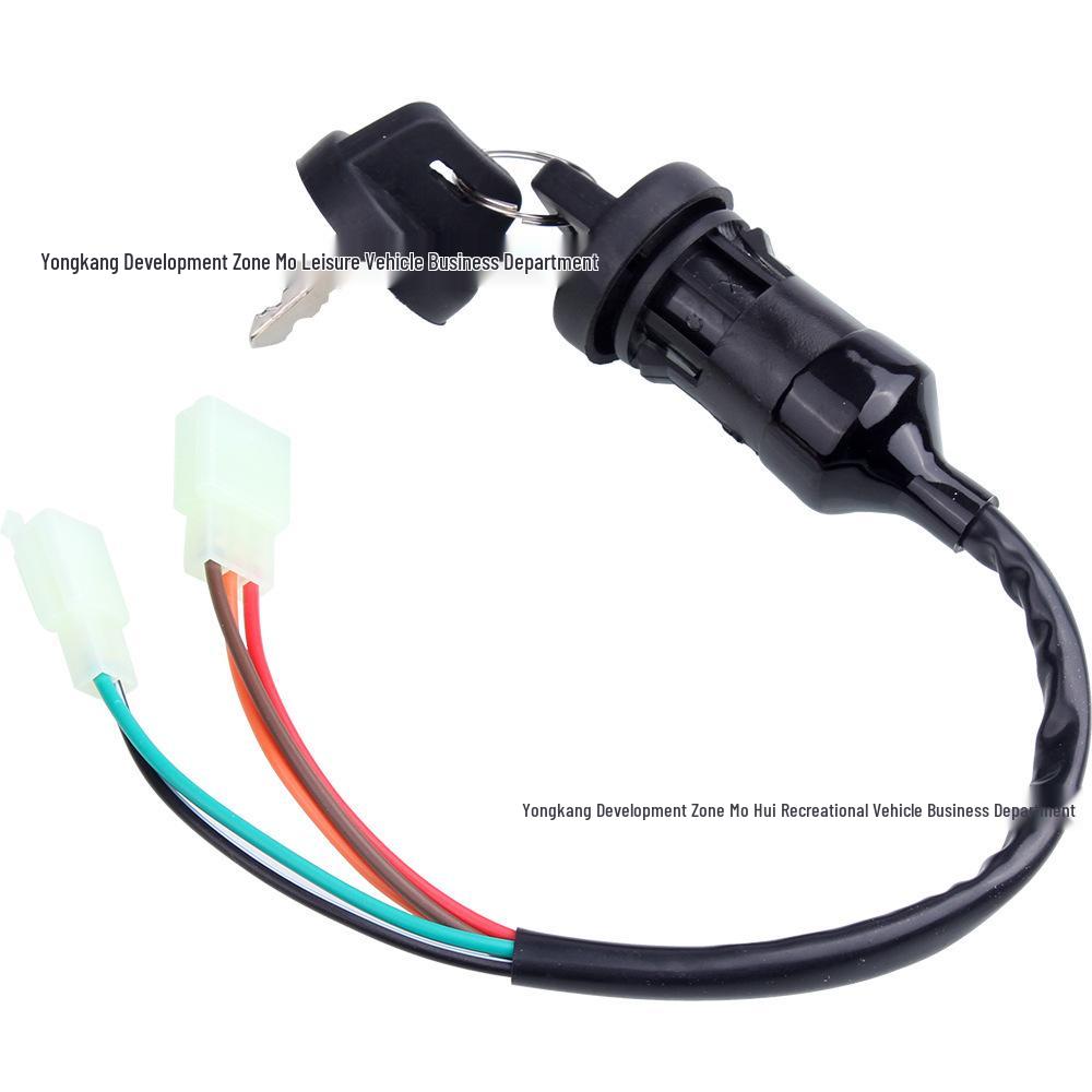 Off-Road ATV/Beach Buggy Five-Wire Three-Gear Ignition Switch & Electric Door Lock Key with Headlight