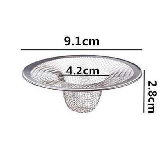 Stainless Steel Kitchen & Bathroom Sink Strainer - Anti-Clog Hair Catcher & Drain Filter