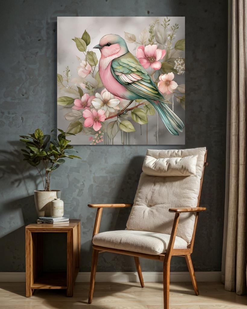 Canvas Print, Animals Vintage Bird