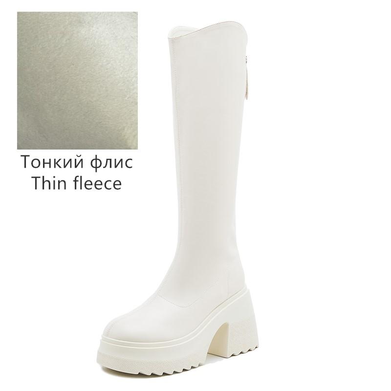 Fashion AIYUQI High Heel Boots Women Autumn 2025 New Genuine Leather Platform Boots Women Skinny Leg 10cm Heel High Female Rider Boots