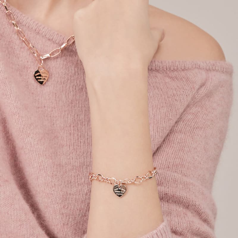 CRANNE Volume Heart Chain Bracelet C24BB073