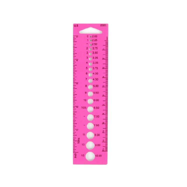 Knitting Needle Ruler Gauge Ruler Sewing Tools for Sewing Needle