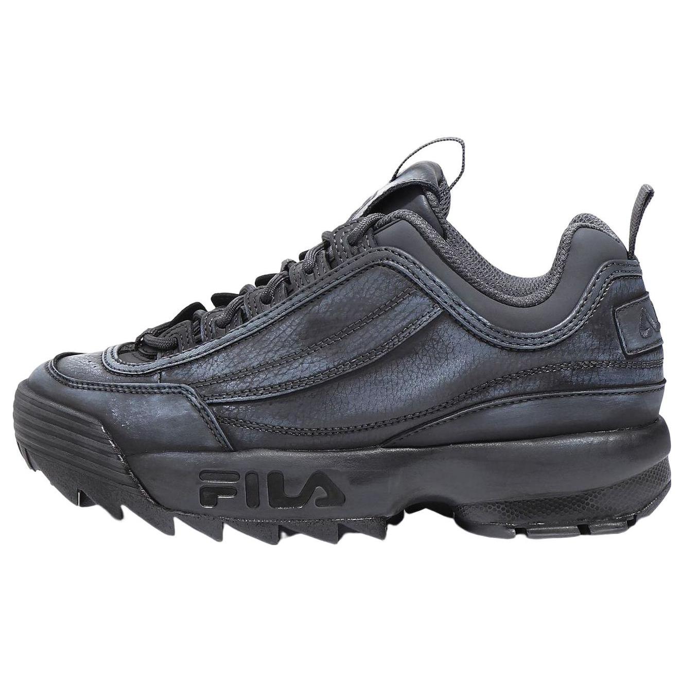 

FILA Disruptor 2 Dying Synthetic Leather, Leather Low top Casual Shoes Unisex Black Korean Style 1FM01863F_001 230