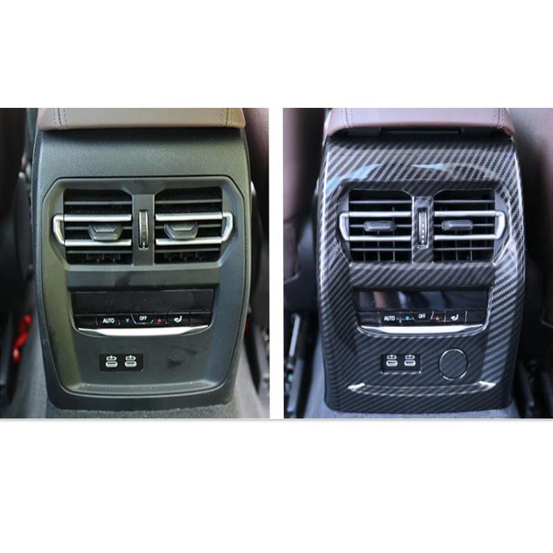 Car Interior Rear Seat Air Condition Vent Outlet Protector Cover Sticker Decoration Accessories For BMW 3 Series G20 G28