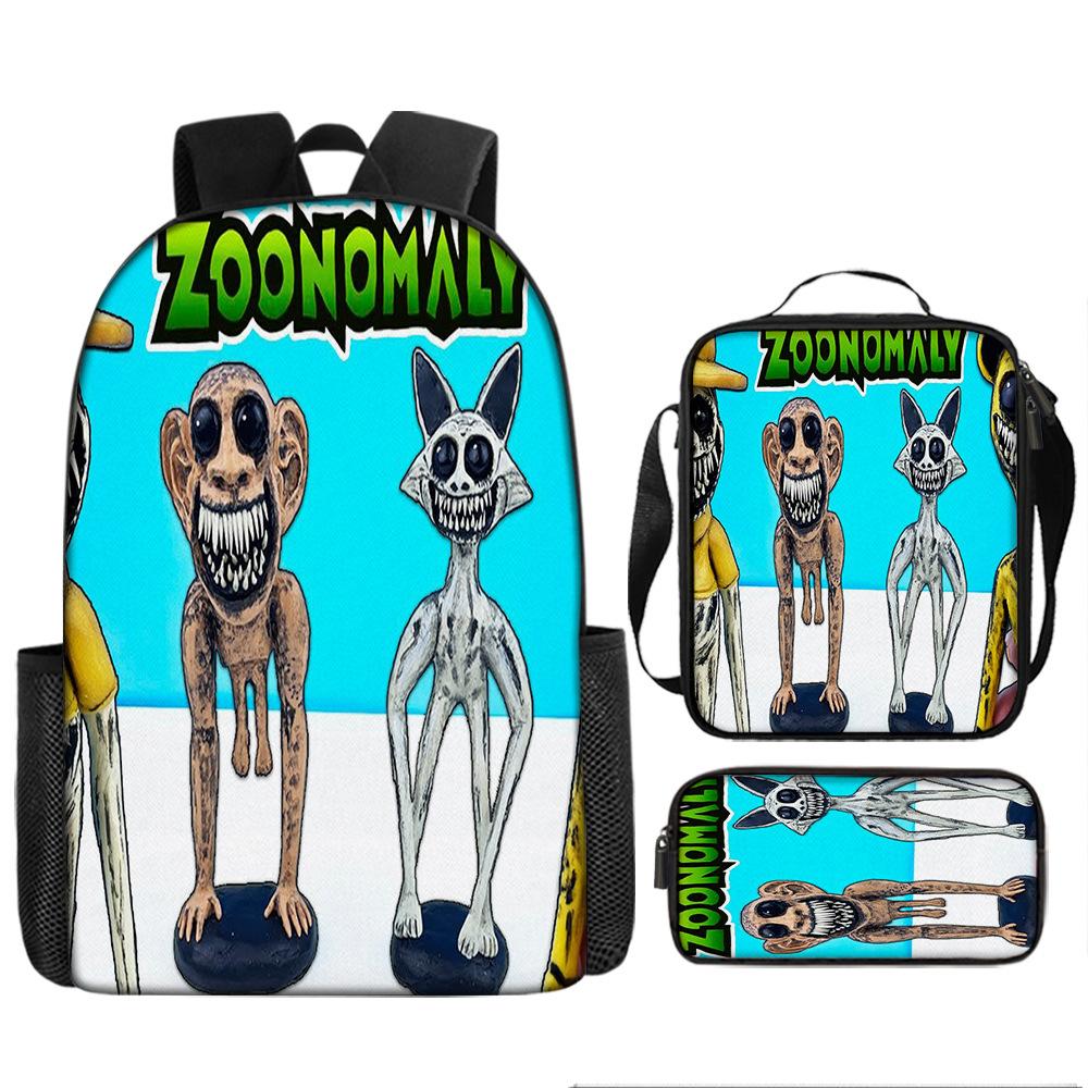 Deformed zoo primary school third and fourth grade light weight reduction backpack zoonomaly student lunch bag pencil case
