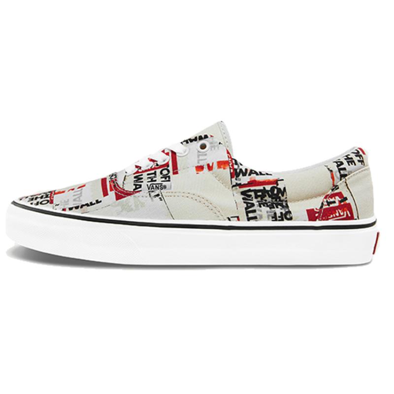 

Vans Era Alphabet Gray Red Unisex Grey Red Vans VN0A4U39WN4 36.5