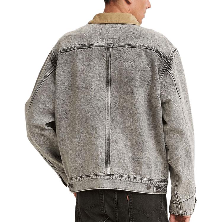 Levis Vintage Lapel Denim Jacket Unisex Jackets Gray A0640-0001