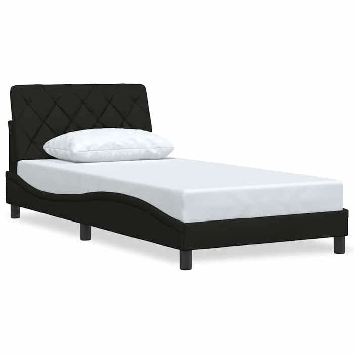 VidaXL Bed Frames Without Mattress Black 100x200 Cm Fabric 3310582