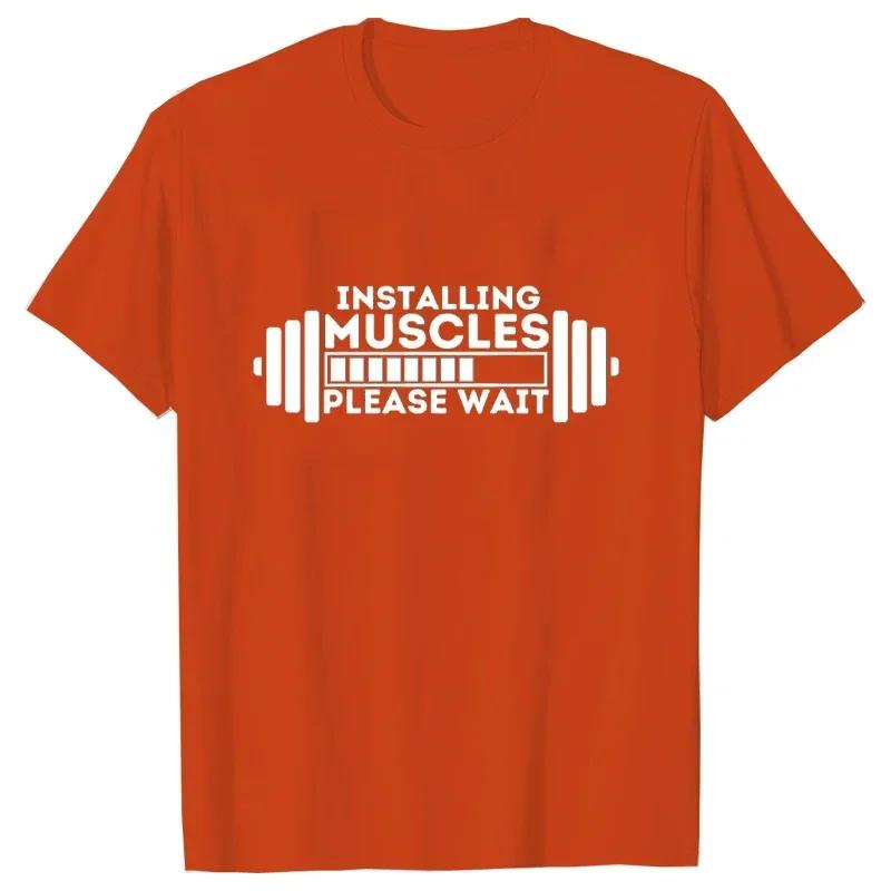 2023 Sommer T-Shirt für Herren Top Mode Harajuku Streetwear Herren Damen T-Shirts T-Shirts Muskeln aufbauen Bitte warten Y2K Tops