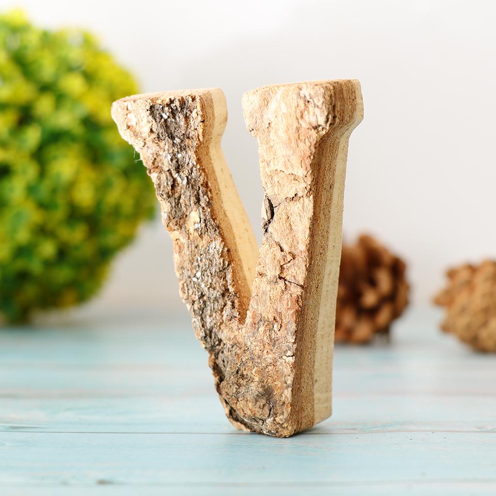 Handcraved Drevené písmená Čísla dverí Abeceda Písmeno Plávajúce meno