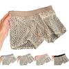 Boxer Underwear Elastic Mid-rise U-Convex Shorts Briefs Leopard Thin Perspective Print Sleeping Underwear Daily Wear
