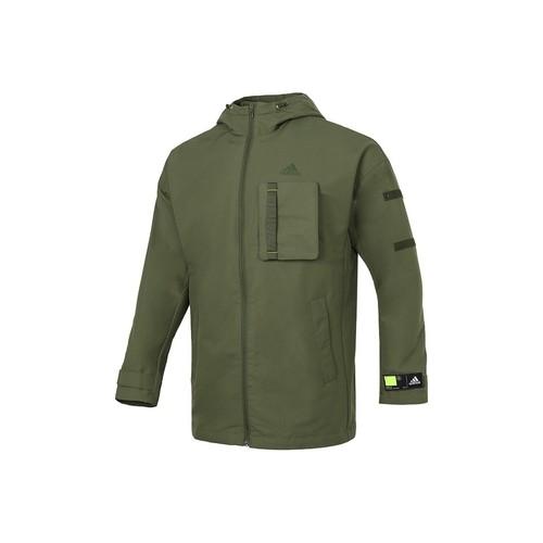adidas Woven Hoodie Jacket Men s Green S зелёный