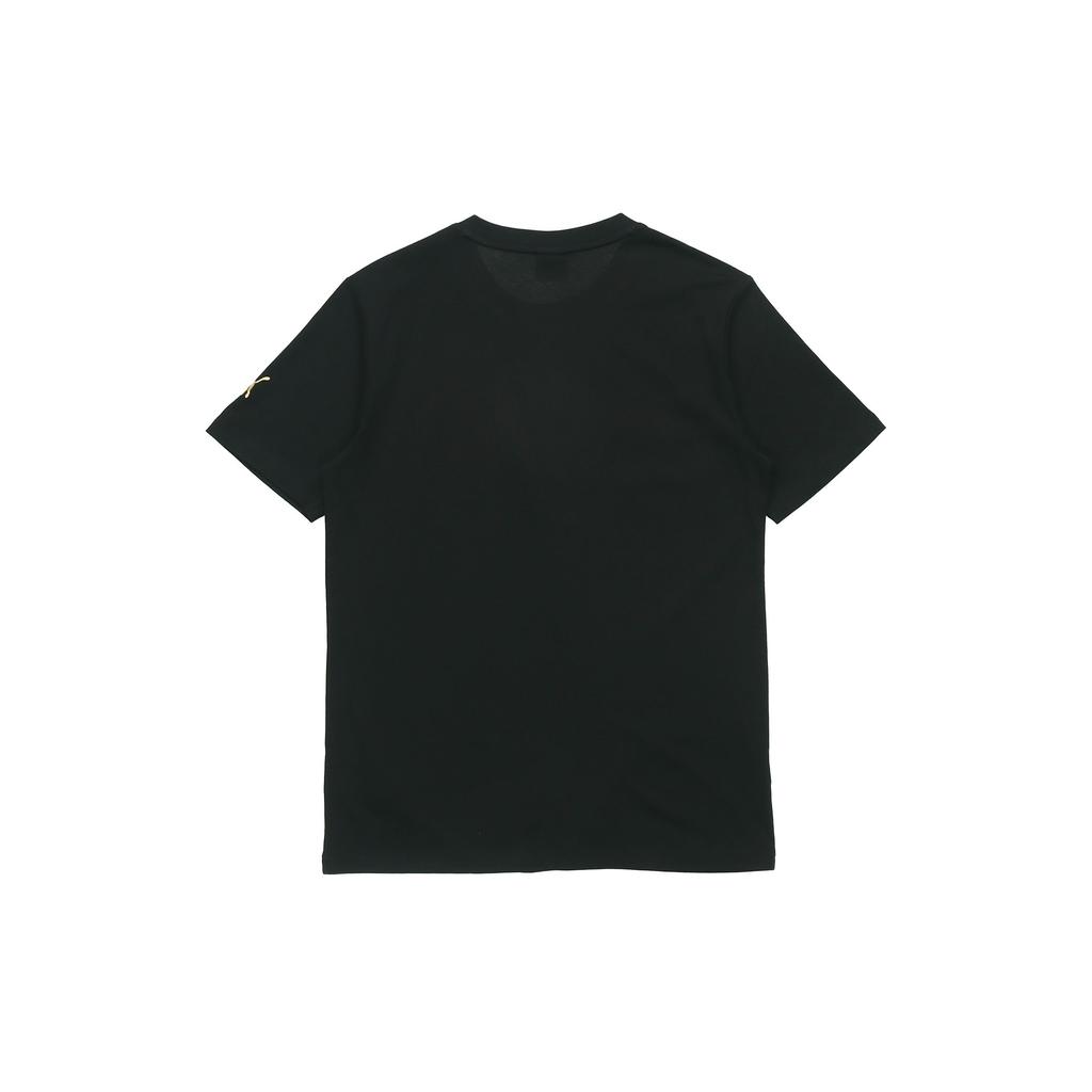 Puma Letter Print Crew Neck T-Shirt Men Tops Black 599997-51