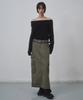 Woman Women'S Pigment Cargo Maxi Skirt [Dusty Khaki]