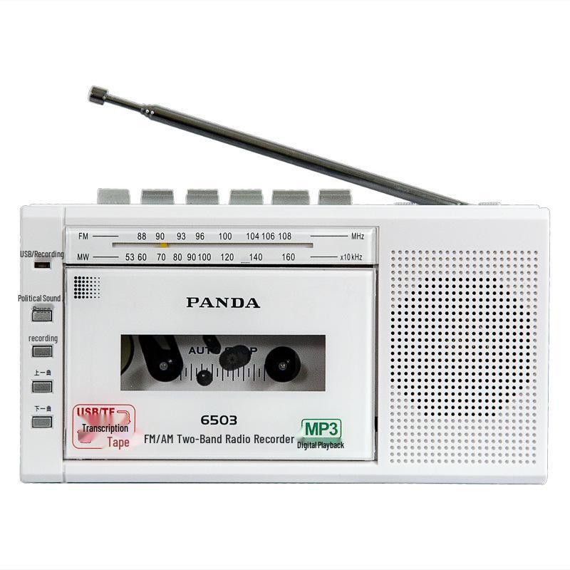Portable PANDA 6503 Tape Recorder with USB, Card Slot & MP3 Recording