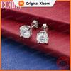 Xiaomi 925 Sterling Silver Moissanite Stud Earring D Color 0.1-2CT With GRA Diamond Test For Women Wedding Party Jewelry