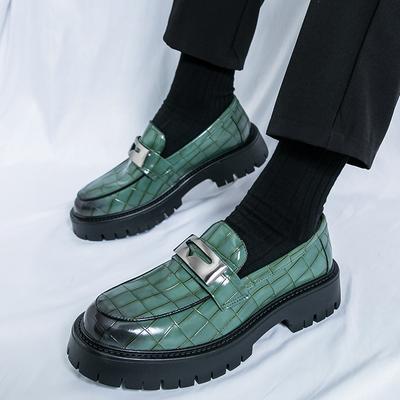 Mocassini da Uomo Casual Eleganti alla Moda Scarpe in Pelle a Punta Larga Scarpe Sociali da Uomo per Gentiluomini Taglie 38-46