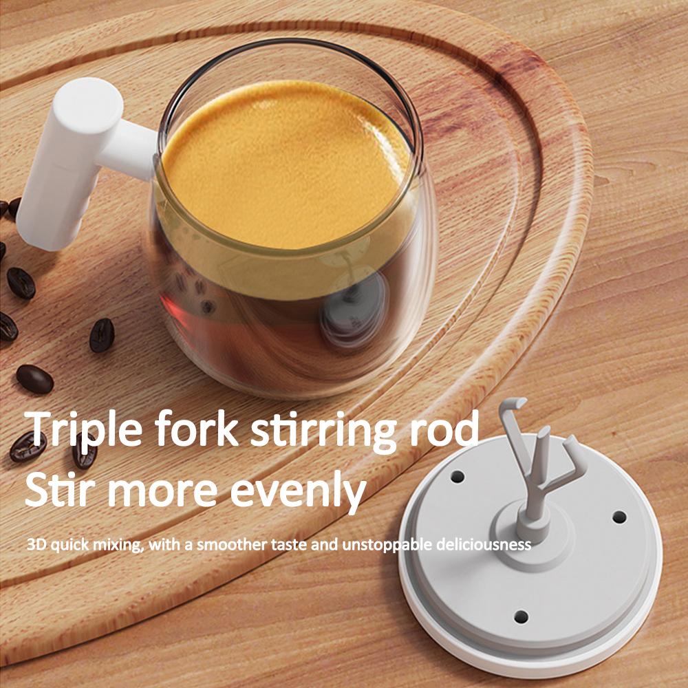 Elektrický skleněný hrnek na kávu 400 ml Samomíchací míchací hrnky na nápoje 7000 ot/min Automatický vysokorychlostní míchací hrnek na kávu, mléko, čaj