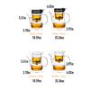 Bonston-Elegant Teapot with Insulation Separation, Bubble Tea Cup, Heat-Resistant Glass Teapot, Simple Filter Tea Cup
