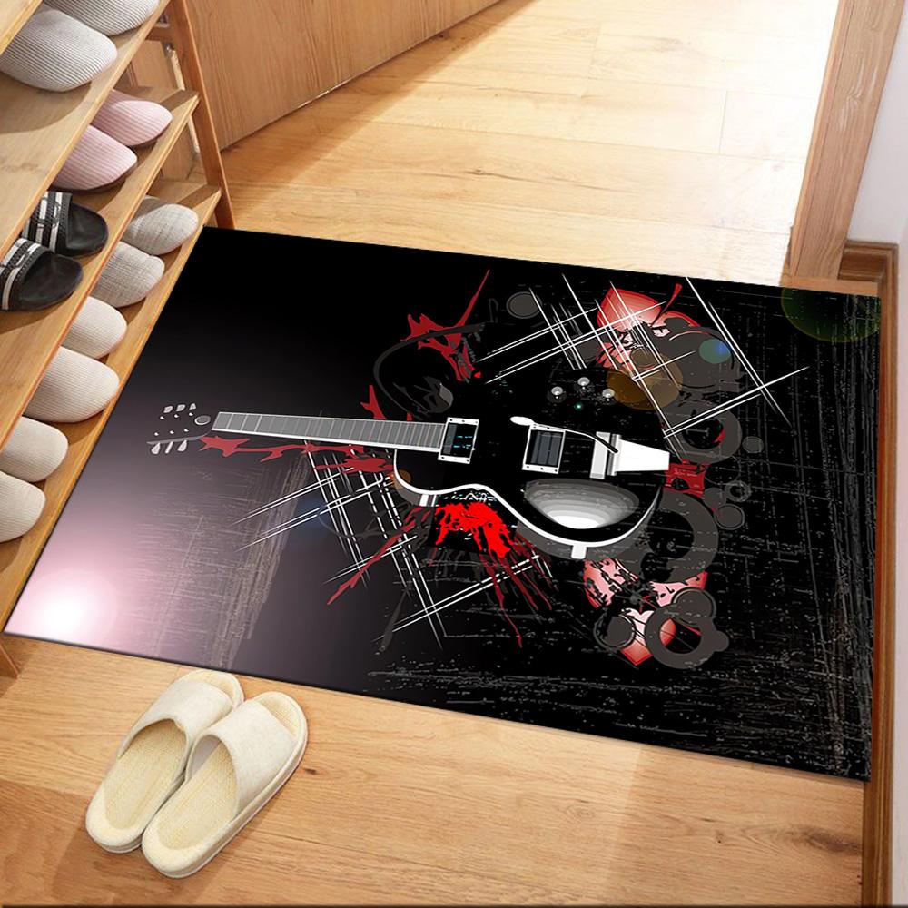 Guitar Art Abstract Floor Mats for Living Room, Bedroom and Room Decoration Are Suitable for Gifts.