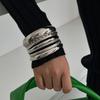 Stainless Steel Bracelets Set for Women Men Twist Texture Bangles Gold copper Color Jewelry Statement Streetwear Goth