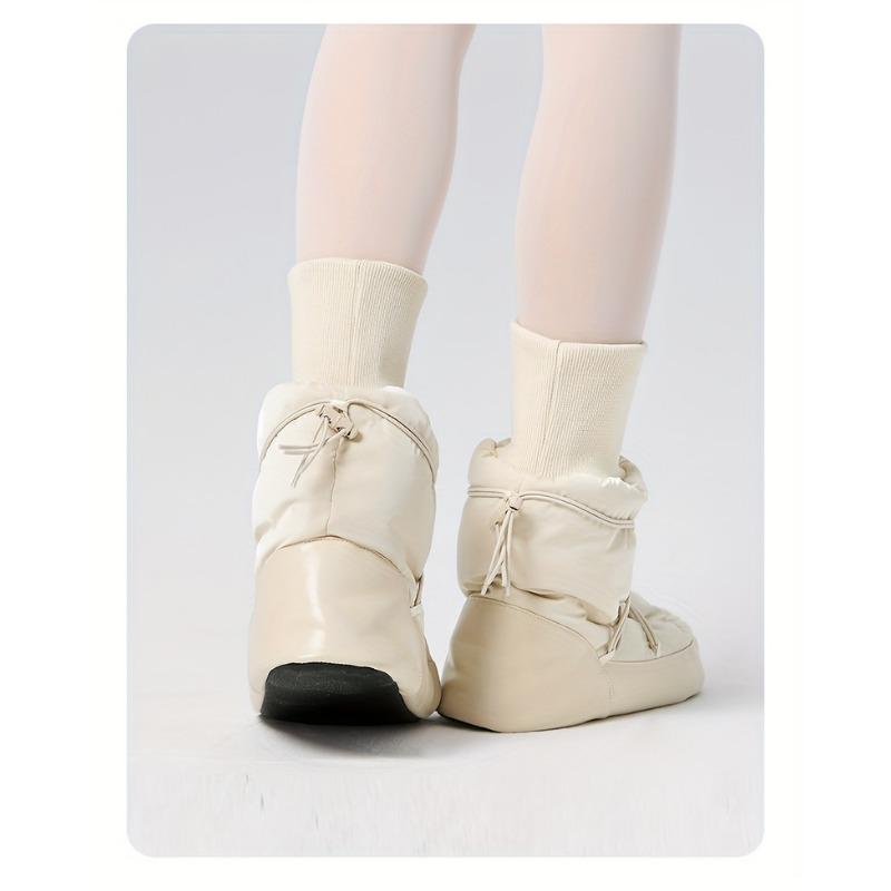 Voksne dansesko for trening Vintervarme Høye støvletter Fleecefôret Fortykkede Ytelsesdansesko Ballettsko