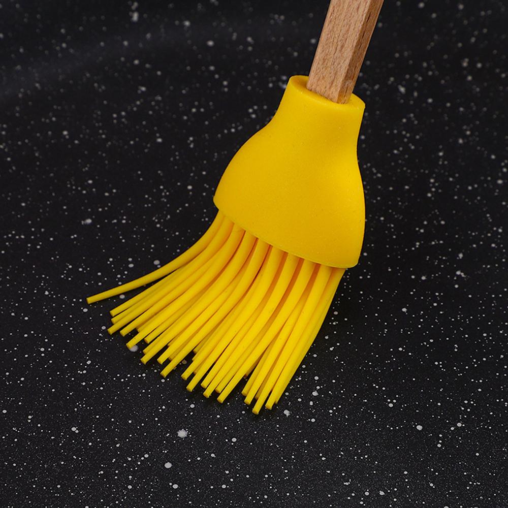 5 ks Silikonové malé stěrky Sada Mini stěrka Dřevěná rukojeť Tepelně odolná Lžíce Škrabka Lžíce Pečení Kuchyňské náčiní