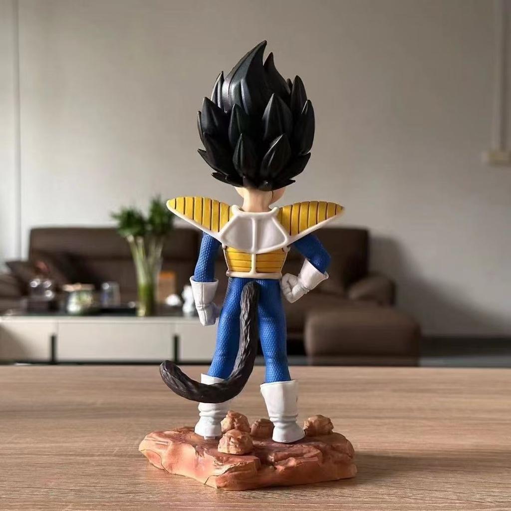 21cm Anime Dragon Ball Childhood Small Vegeta Prince Action Figure Model PVC Toy Doll Desktop Decorate Gift