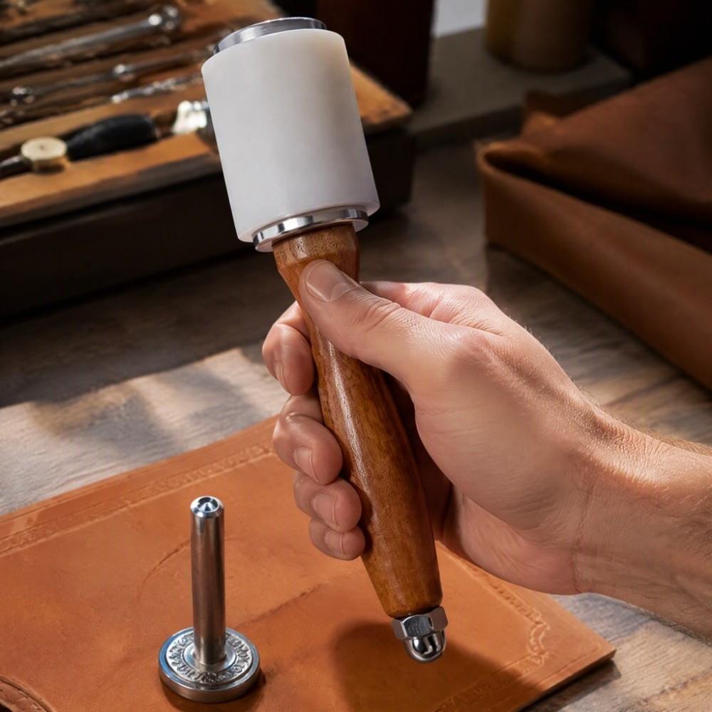 Heavy Duty Nylon Hammer Leather Nylon Head Leathercraft Hammer Carving Mallet For Sewing Leather