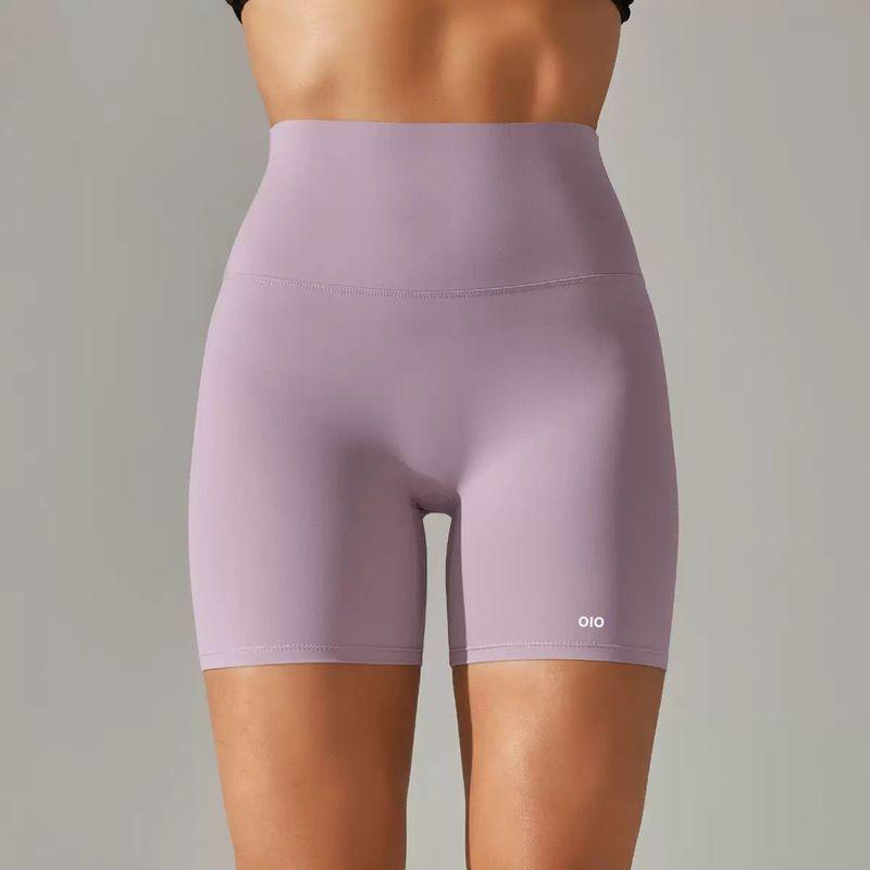 

Oiob Yoga Shorts Women s Seamless High Waist Hip Lifting Running Cycling Fitness Pants Sports Tight Quick-Drying Three-Point Pants Pink purple M