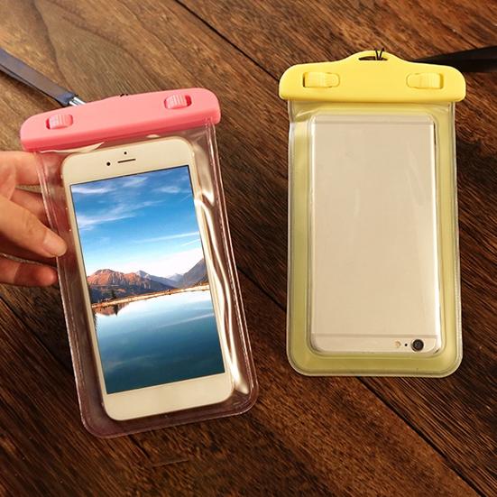1 Set Phone Dry Bag Touchscreen Anti-scratch Waterproof Shockproof PVC Beach Camping Waterproof Phone Bag Water Sports