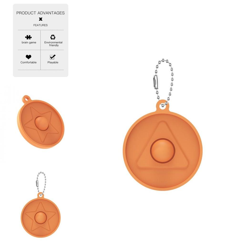 Delightful Squid Game Pop It Simple Dimple Push Bubble Keychain Pendant Fidget Toy For All Ages