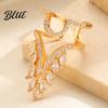 Luxury Nail Jewelry Ring 3D Butterfly Flower Wing Design Detachable