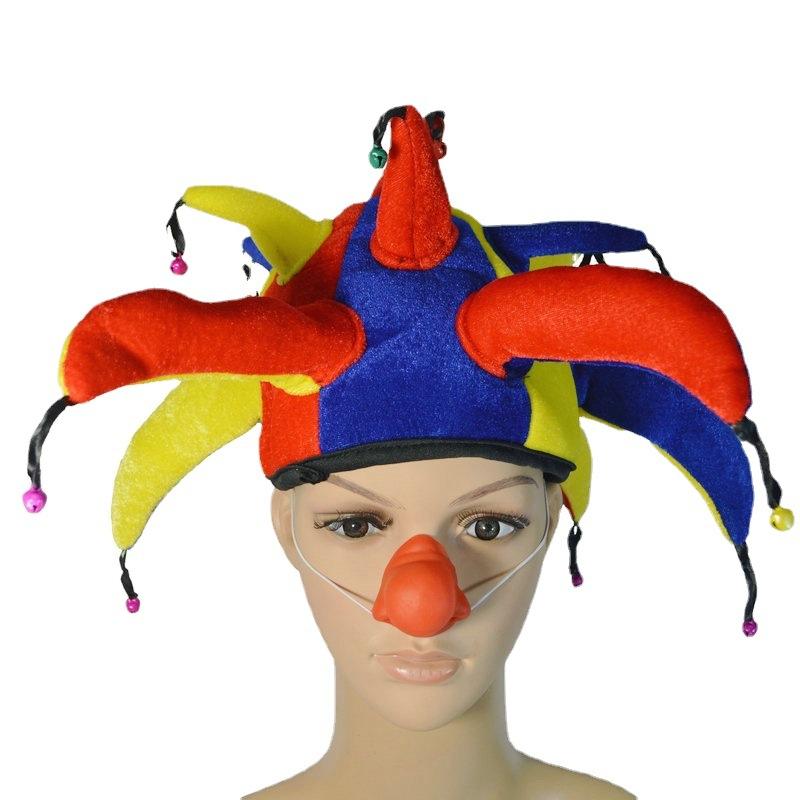 

Cute Halloween Cosplay Circus Clown Costume Naughty Clown Hat Party Supplies Latex nose
